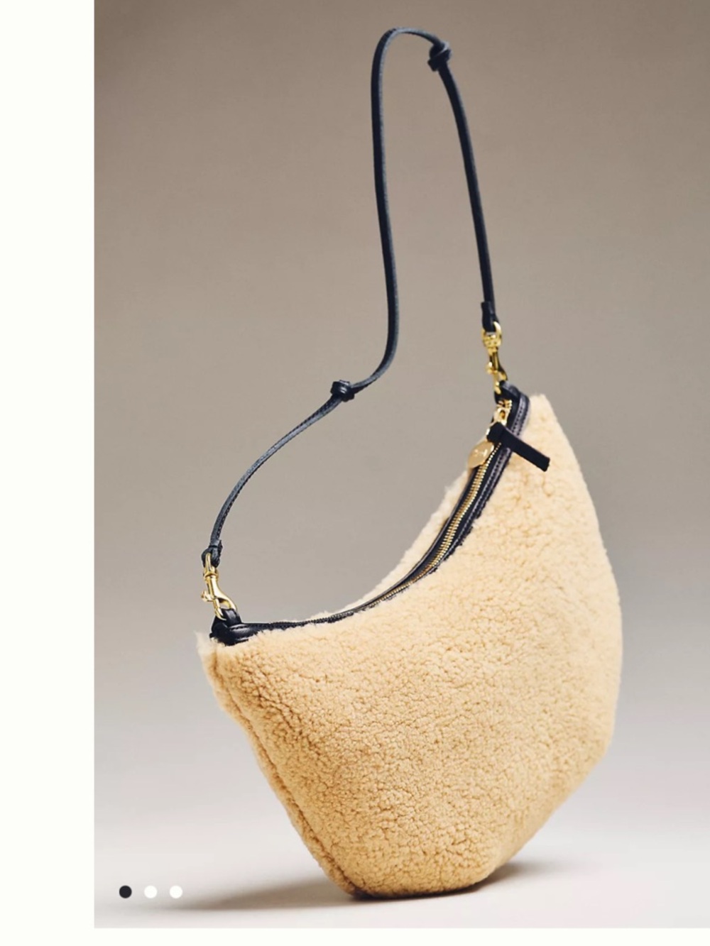 Clare V. Lune Shearling leather Bag NWT - Picture 2 of 5